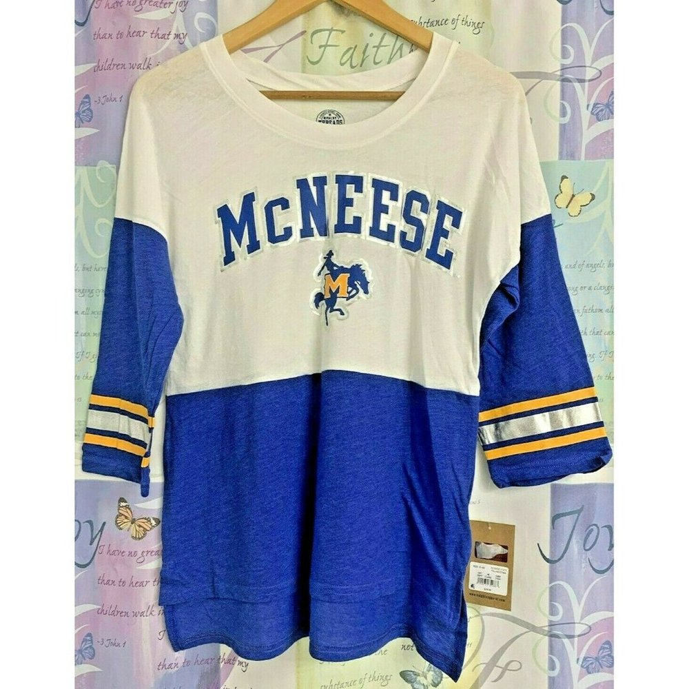McNeese State University T-Shirt 3/4 Sleeve Women's Fan Apparel #P1039